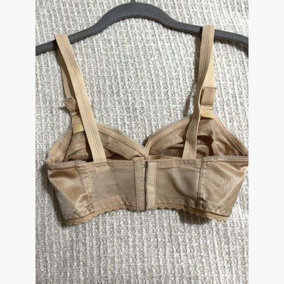 Vintage Penny Rich P-58 Bra 28E Soft Cup Nude Floral No Wire Fits 28A-30B USA - Picture 4 of 7